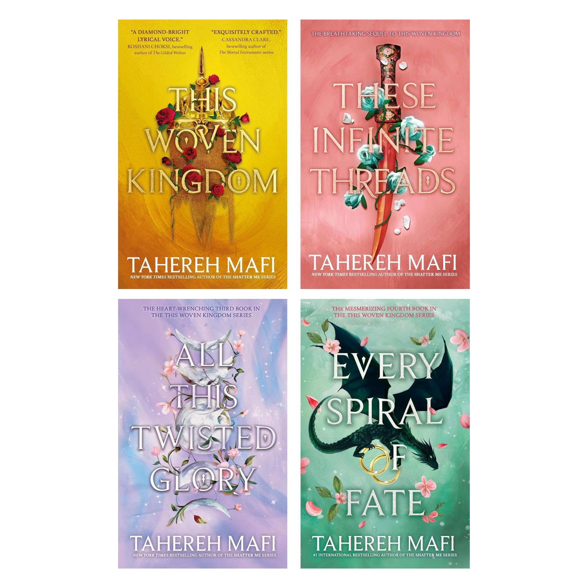 This Woven Kingdom Series 4 Books Collection Set By Tahereh Mafi (This Woven Kingdom, These Infinite Threads, All This Twisted Glory and Every Spiral