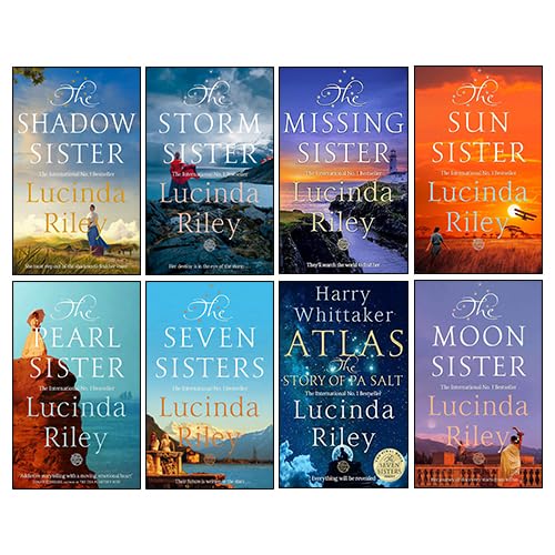 Lucinda Riley Seven Sister 8 Books Collection Set Atlas: The Story of Pa Salt, Storm Sister, Seven Sisters, Sun Sister