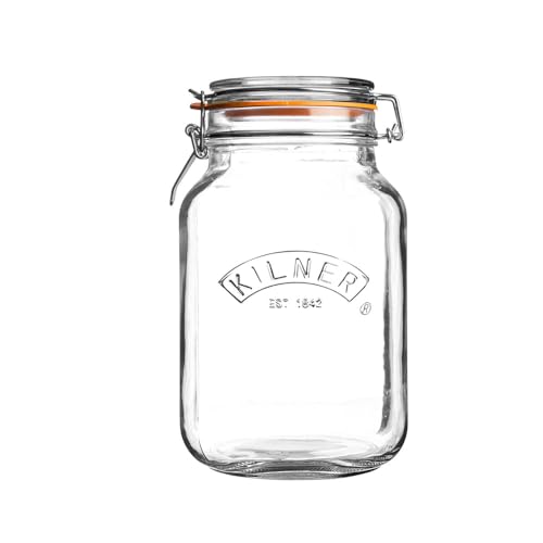 KILNER 1.5LTR SQUARE CLIP TOP JAR