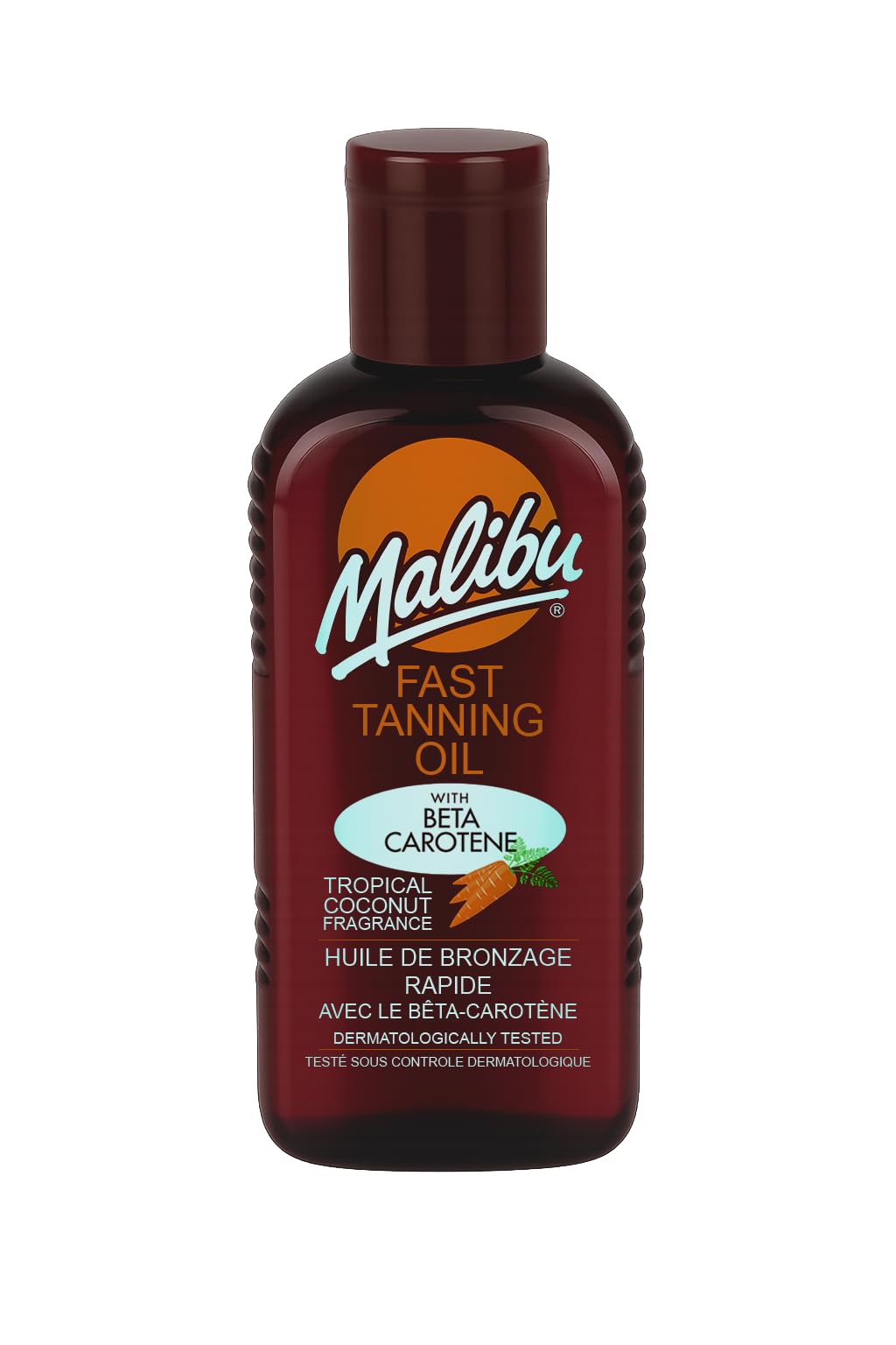Malibu Sun Bronzing Fast Tanning Oil with Beta Carotene and Tropical Coconut Fragrance 200ml