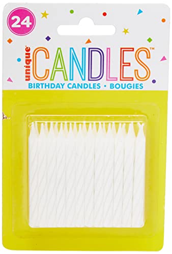 UNIQUE CANDLES SPIRAL 24 WHITE