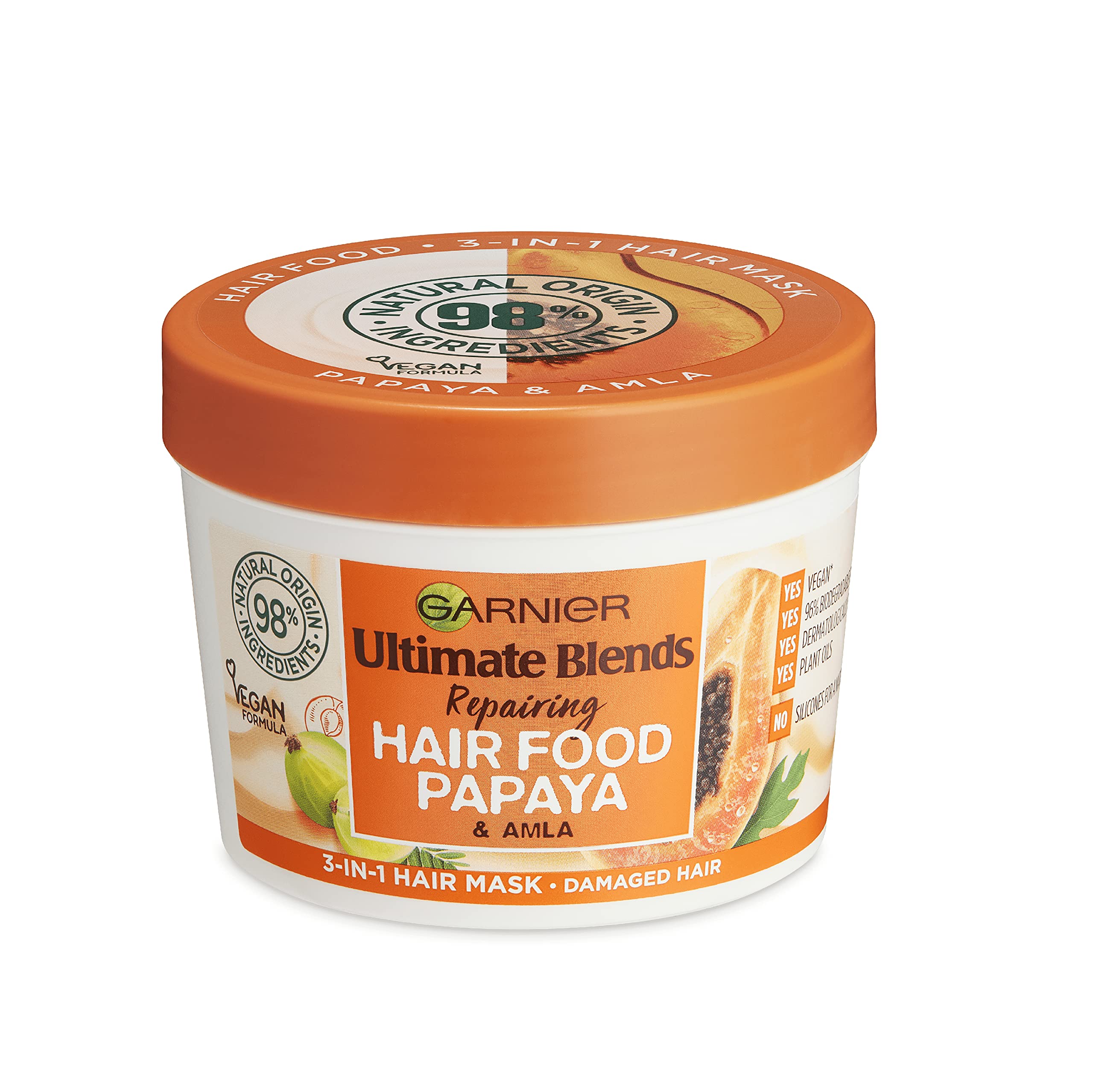 Garnier Ultimate Blends Mask 400ml 3in1 Hair Food Papaya & Amla