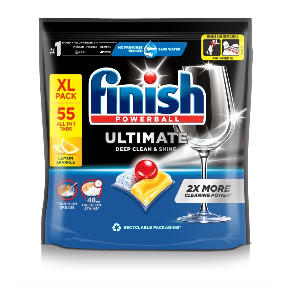 Finish Ultimate All in One Dishwashing Caps Lemon 55pcs