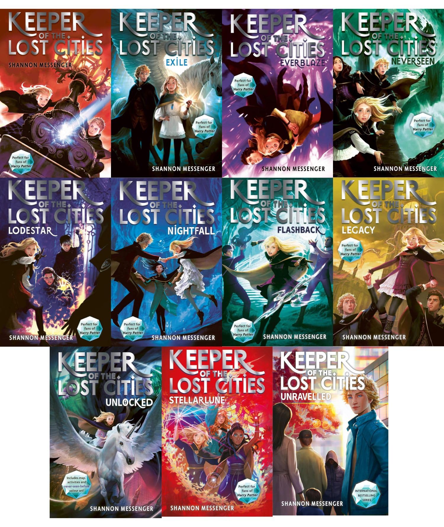 Keeper of the Lost Cities Series 1 - 11 Collection Books Set by Shannon Messenger