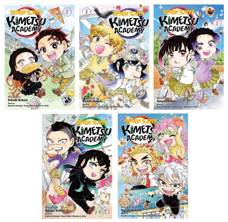 Demon Slayer: Kimetsu Academy 6 Books Collection Set (Volumes 1-6) by Koyoharu Gotouge, Natsuki Hokami