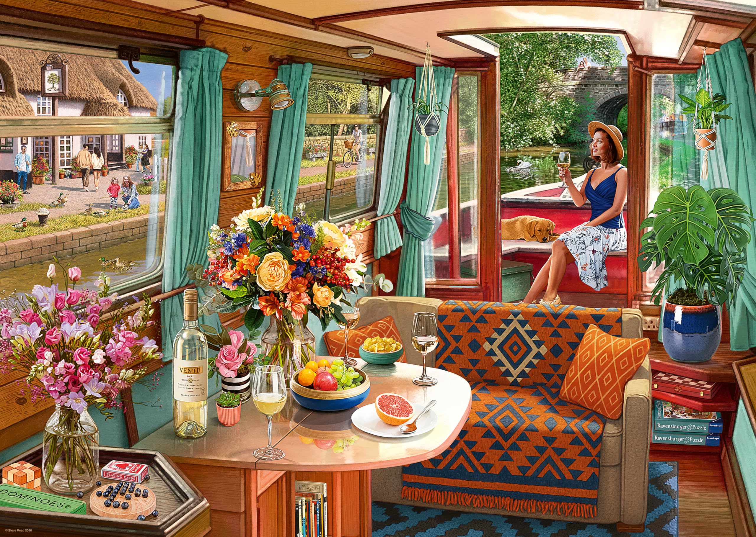 View From My Window No 1 Canal Boat, 1000pc